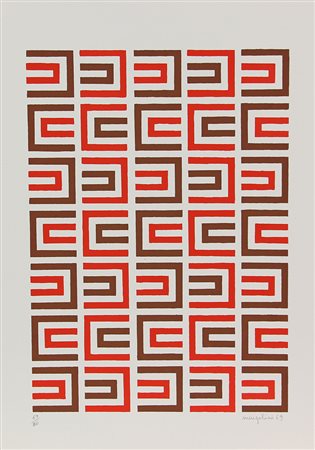 Mengolini Aldo Senza titolo, 1969 serigrafia su carta, cm. 70x50, es. 59/80...