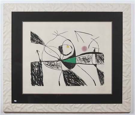 MIRO' JOAN (1893 - 1983) Senza titolo. Acquaforte. Cm 100,00 x 70,00. 32/50....