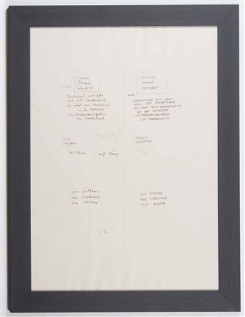 BEUYS JOSEPH (1921 - 1986) Senza titolo. Acquaforte. Cm 70,00 x 100,00....