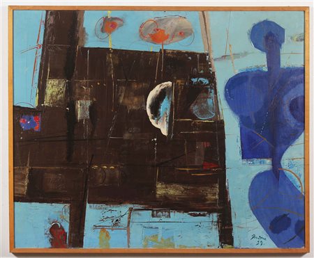 PRICA ZLATKO (1916 - 2003) Tavola marrone. 1959. Olio su tavola. Cm 100,00 x...