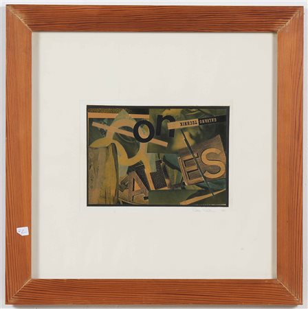 PHILLIPS PETER (n. 1939) Senza titolo. 1972. Tecnica mista su carta. Cm 22,00...