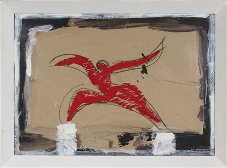 CARMASSI ARTURO (n. 1925) La danzatrice. Tecnica mista e collage su cartone....