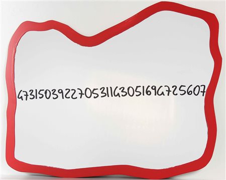 PISTOLETTO MICHELANGELO (n. 1933) Frattale rosso. Acrilico su specchio. Cm...