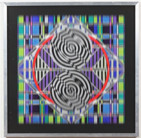 BALDESSARI GUIDO (n. 1938) Composizione vibrante. 1970. Tecnica mista su...