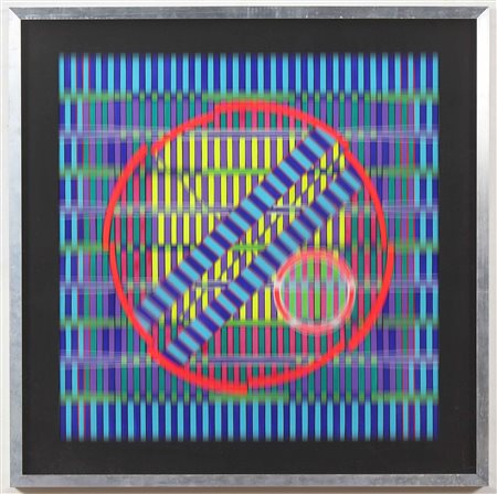 BALDESSARI GUIDO (n. 1938) Geometrismo magico. 1972. Tecnica mista su...