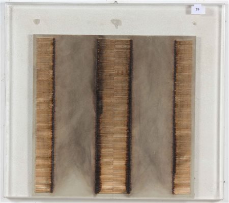 AUBERTIN BERNARD (n. 1934) Parcours d'allumettes. 1974. Fiammiferi su...