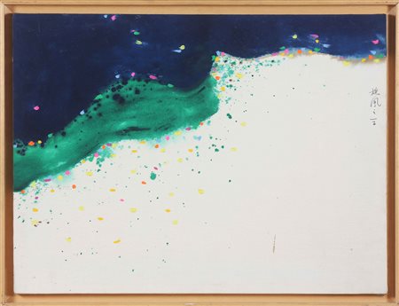 CHIN HSIAO (n. 1935) Tornado 100. 1988. Acrilici su tela . Cm 80,00 x 60,00....