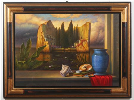 NUNZIANTE ANTONIO (n. 1956) Arcadia. 2008. Olio su tela . Cm 100,00 x 70,00....