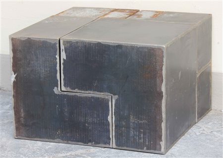 CARRINO NICOLA (n. 1932) Costruttivo 74 - Modulo L. Acciaio. Cm 60,00 x 60,00...