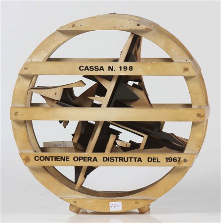 CAVELLINI GUGLIELMO ACHILLE (1914 - 1990) Cassa n. 198. 1969. Legno. Cm 30,50...