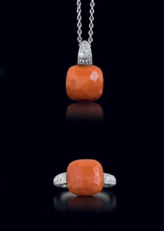 POMELLATO DEMI PARURE DI POMELLATO. In oro bianco 18 kt composta da ciondolo...