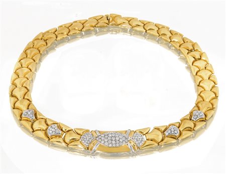 DAMIANI gioielli valenza COLLANA DI DAMIANI. In oro giallo e bianco 18 kt a...