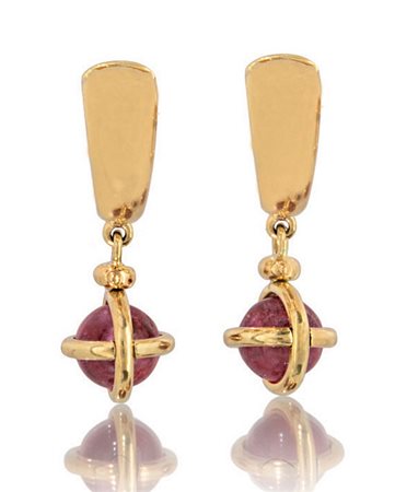 POMELLATO COPPIA DI ORECCHINI PENDENTI DI POMELLATO. In oro giallo 18 kt a...