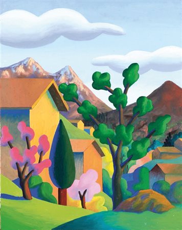 SALVO (1947-) Aprile 1999olio su tela cm 100x80firmato e titolato sul...