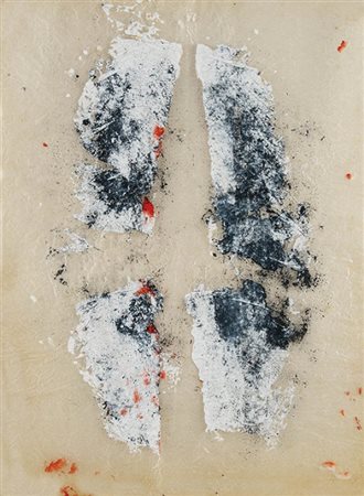 TOTI SCIALOJA (1914-1998) Senza titolo 1957-58vinile e tecnica mista su carta...