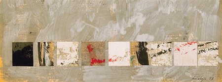 TOTI SCIALOJA (1914-1998) Senza titolo 1983tempera e collage su cartone cm...