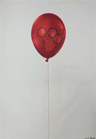 MICHELANGELO PISTOLETTO (1933-) Olimpiadi 1983base serigrafica a specchio su...