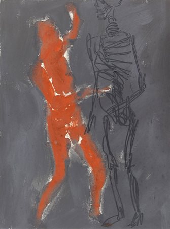 NINO LONGOBARDI (1953-) Senza titolo 1989tecnica mista su cartone cm...