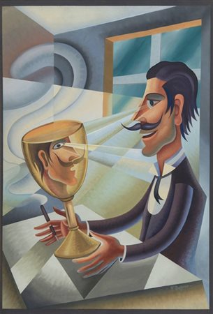 FORTUNATO DEPERO (1892-1960) Senza titolo anni Trentatempera su carta cm...