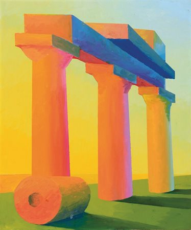 SALVO (1947-) Colonne 1991olio su tela cm 60x50firmato e datato sul...