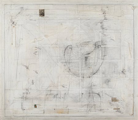 MAGDALO MUSSIO (1925-2006) Opera n° 3tecnica mista e collage su tavola cm...