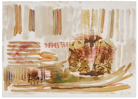 FAUSTO MELOTTI (1901-1986) Senza titolo tecnica mista su carta cm...