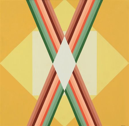 FEDI FERNANDA (1940-) Composizione X 1971acrilico su tela cm 50x50firmato,...