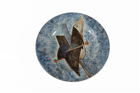 GIANNI DOVA (1925-1991) Piattoceramica diam cm 51esemplare P.A.firmato sul...