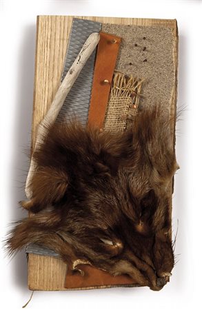 BRUNO MUNARI (1907-1998) Tavola tattiletecnica mista cm 28x14,5limitata serie...