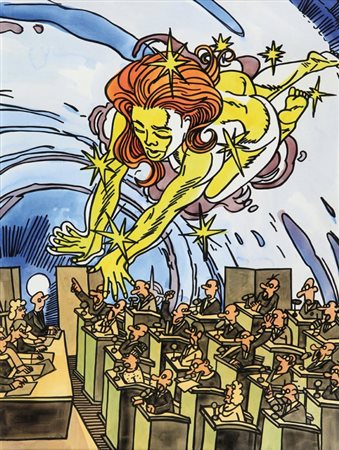 GUDMUNDUR ERRO (1932-) La conférence de désarmement 1991(dalla serie de La...