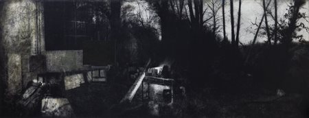 GARCERÀ JAVIER (1967-) Senza titolo 1998tecnica mista su tela su tavola cm...