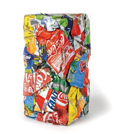 CESAR (1921-1998) Compressione lattine cm 32x15x15firmato in...