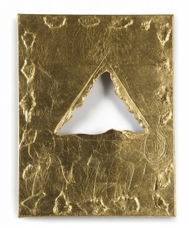 NUBUO SEKINE (1942-) G6-121 Triangle Window 1988 tecnica mista su cartone...