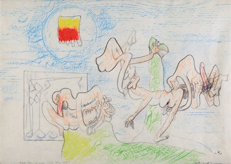 SEBASTIAN MATTA (1911-2002) Never been in cause like before 1975matita su...