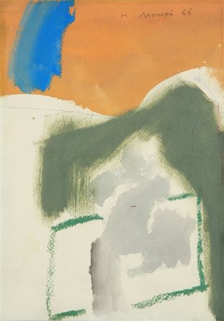 MOMPO MANUEL HERNANDEZ (1927-1992) Senza titolo 1966tecnica mista su carta cm...