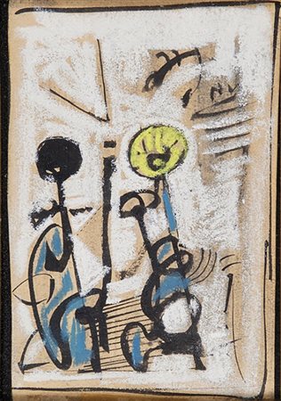 EMILIO SCANAVINO (1922-1986) Senza titolo pastello su carta cm 13x9Untitled...