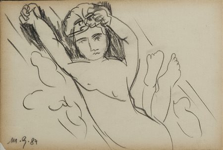 MIMMO GERMANA' (1944-1992) Tre disegni tecnica mista su carta intelata cm...