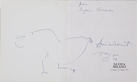 EDOUARD PIGNON (1905-1993) Mistral penna su carta (brochure esposizione Nuova...