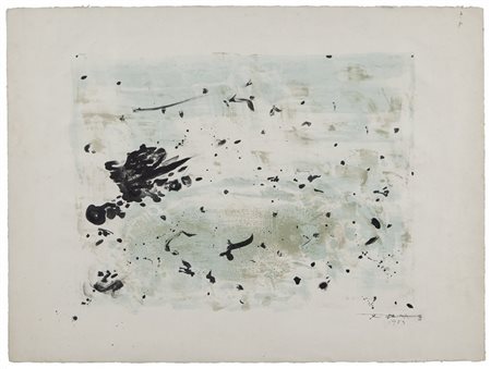 WOU-KI ZAO (1920-2013) Senza titolo 1953litografia su carta cm 56x76firmato e...