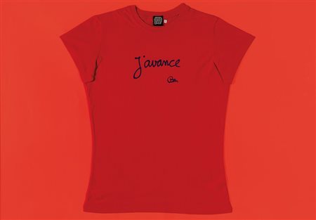 BEN VAUTIER (1935-) J'avancemaglietta serigrafata esemplare 27/500certificato...