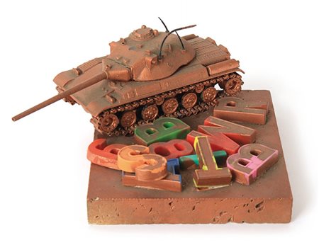 JEAN FRANCOIS BORY (1938-) Senza titolo 1971assemblage (modellino di...