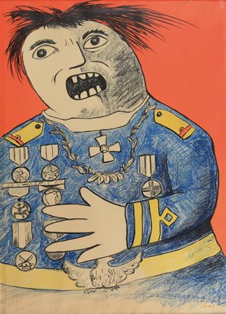 ENRICO BAJ (1924-2003) Senza titoloserigrafia su carta cm 67x95esemplare...