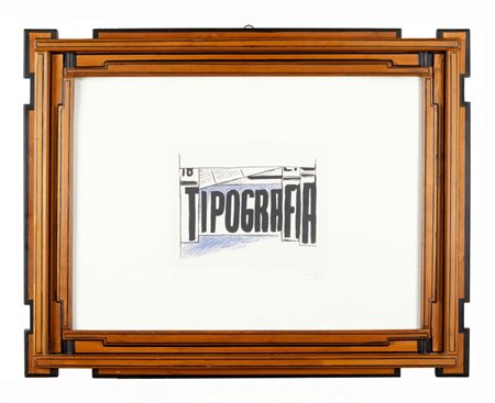 GIACOMO BALLA (1871-1958) Tipografia litografia cm 50x70esemplare...