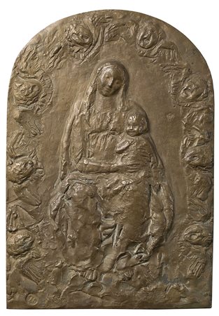 Cleto Tomba (Castel San Pietro 1898 - Bologna 1987) - "Madonna con Bambino e...