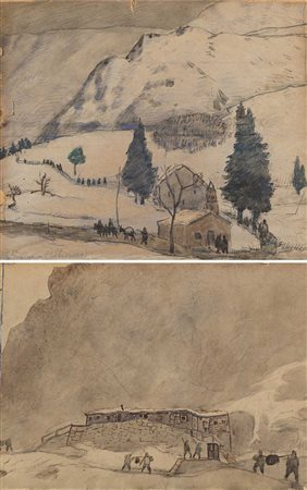 Michele Cascella (Ortona 1892 - Milano 1989) - (attribuito) "Scene dalla I...