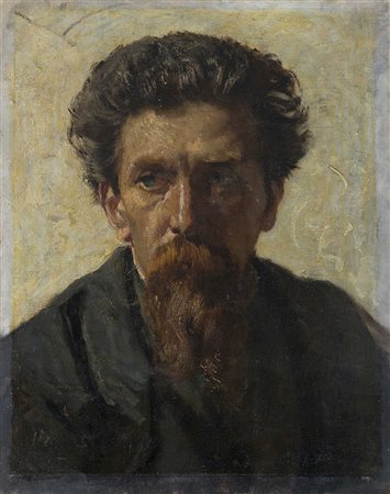 Maestro lombardo della seconda metà del XIX secolo "Ritratto di uomo con...