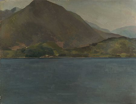 Adone Comboni (Riva Di Trento 1880 - Venezia 1959) - "Lago di Como" 1927 olio...