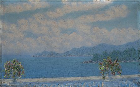 Giovanni Molteni (Cantù 1898 - Sorengo 1990) - "Portofino dal Kursaal di...