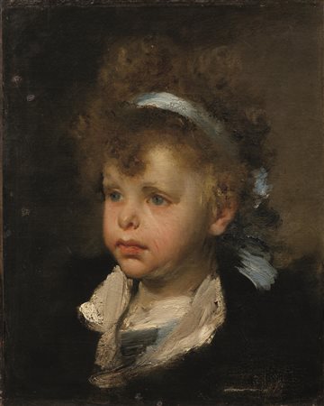 Scuola del sec. XIXRITRATTO DI BAMBINAolio su tela, cm 38x31siglato...