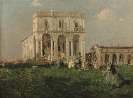 Emma Ciardi(Venezia 1879 - 1933)VILLA PRIULIolio su tela, cm 60x80firmato e...